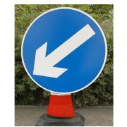 Left / Right Reversible Arrow Cone Sign 750mm